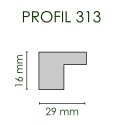 Studiorahmen | Profil 313 mit Bemaßung